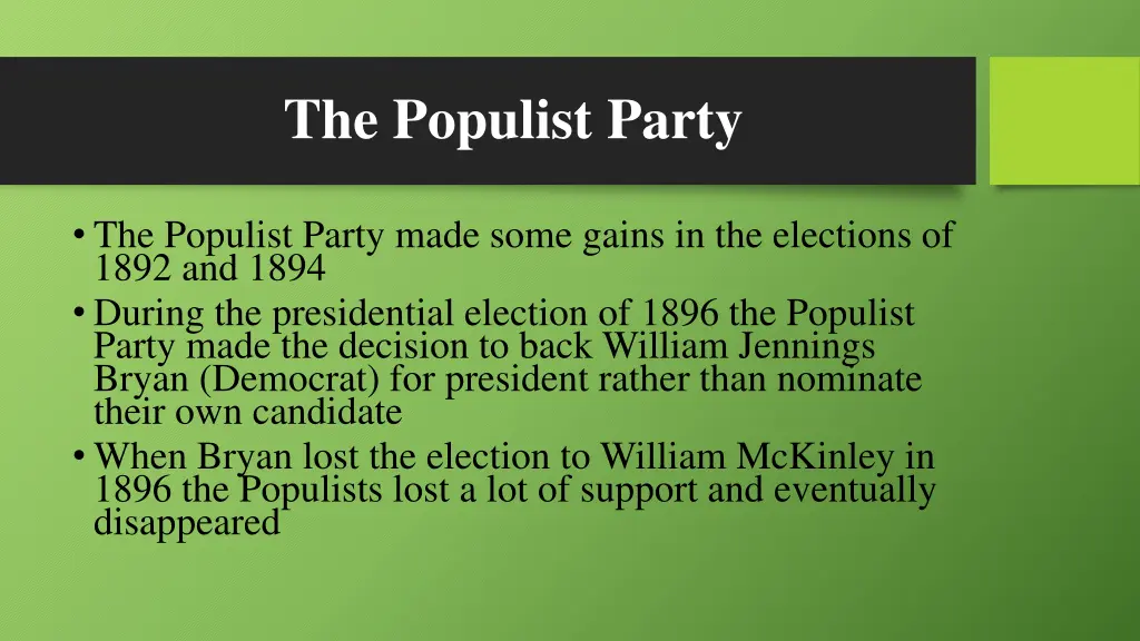 the populist party 1