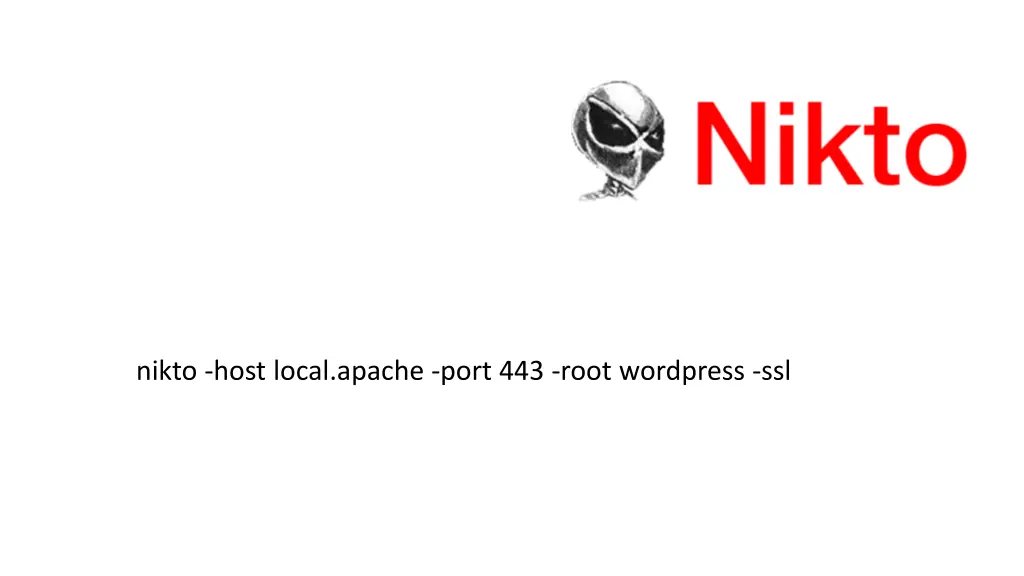 nikto host local apache port 443 root wordpress