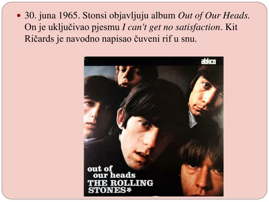 30 juna 1965 stonsi objavljuju album