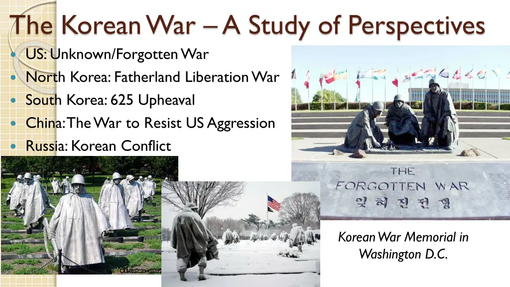 the korean war a study of perspectives us unknown