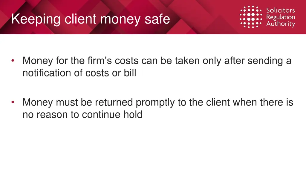 keeping client money safe 1