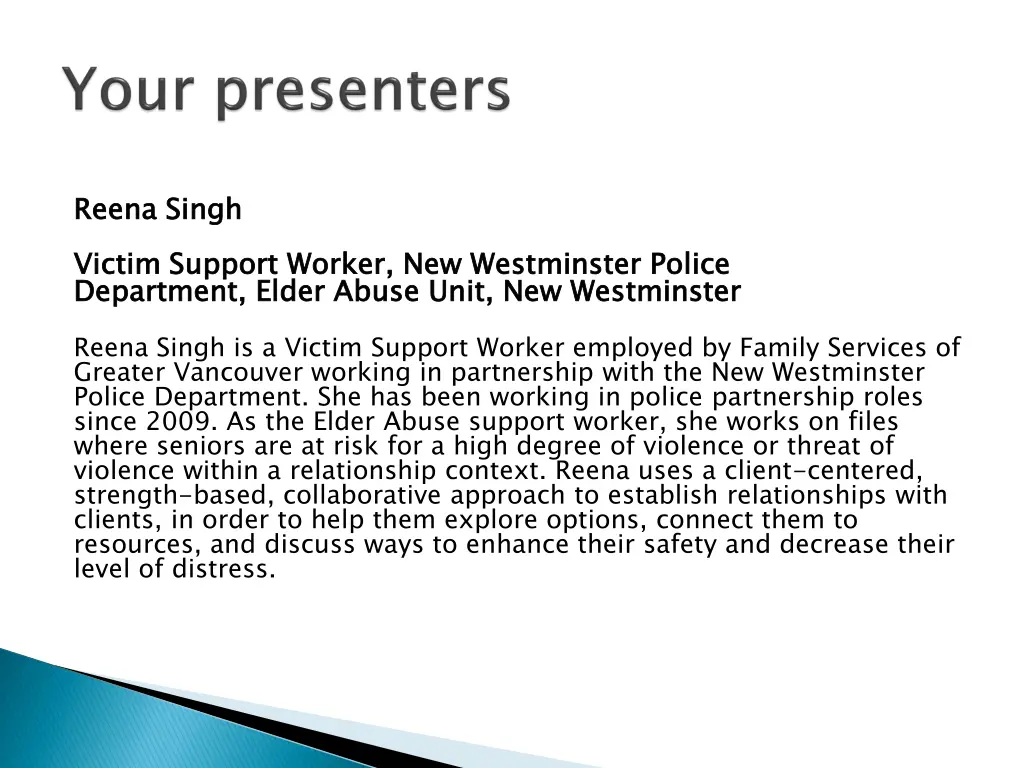 reena singh victim support worker new westminster