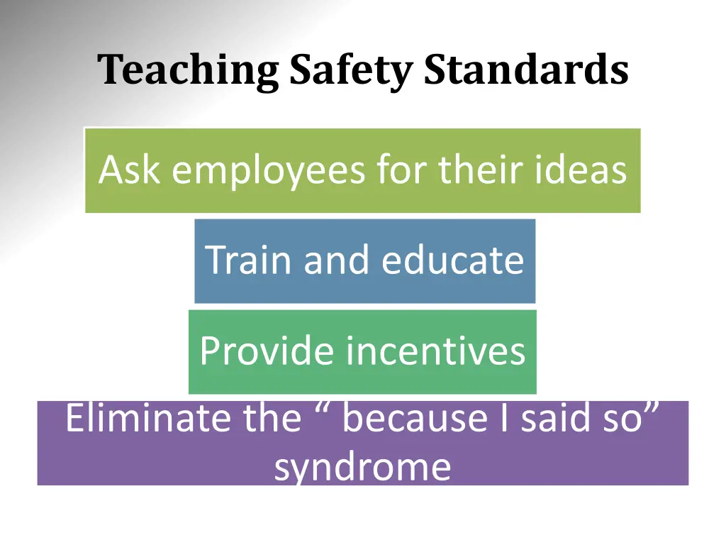 teaching safety standards 1