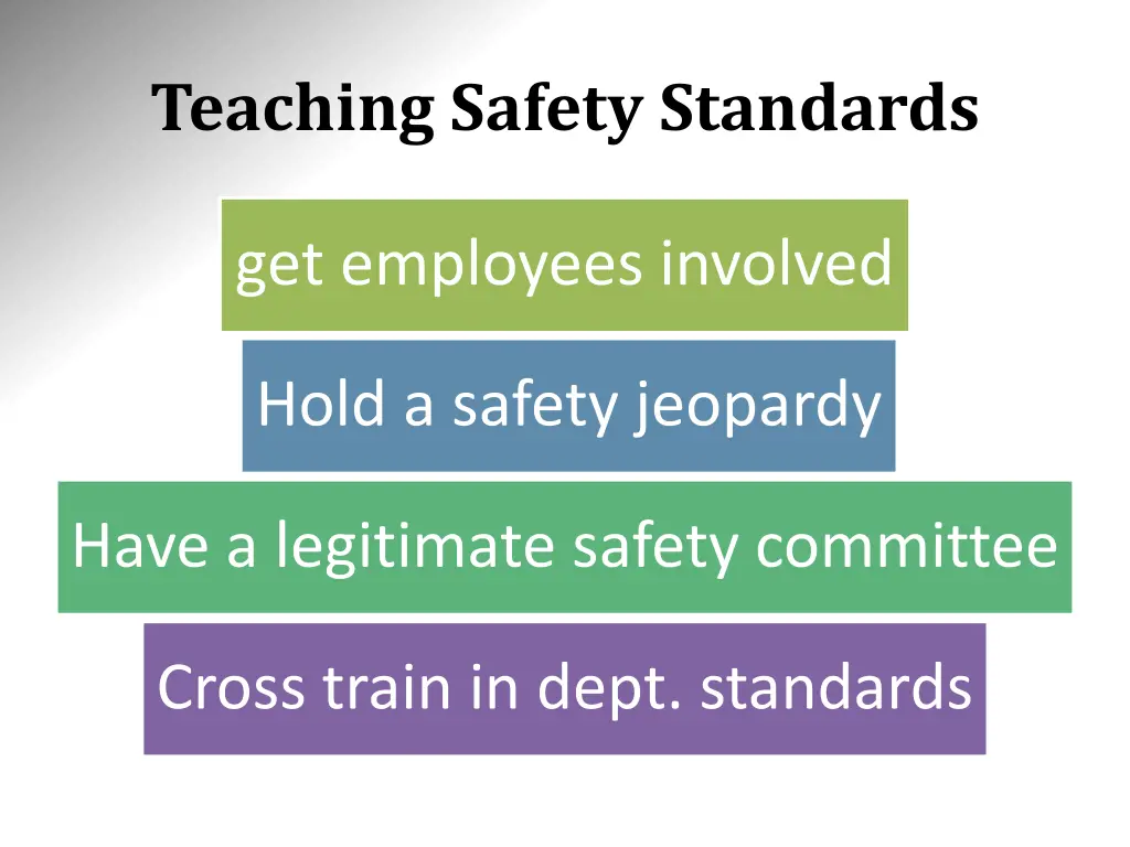 teaching safety standards