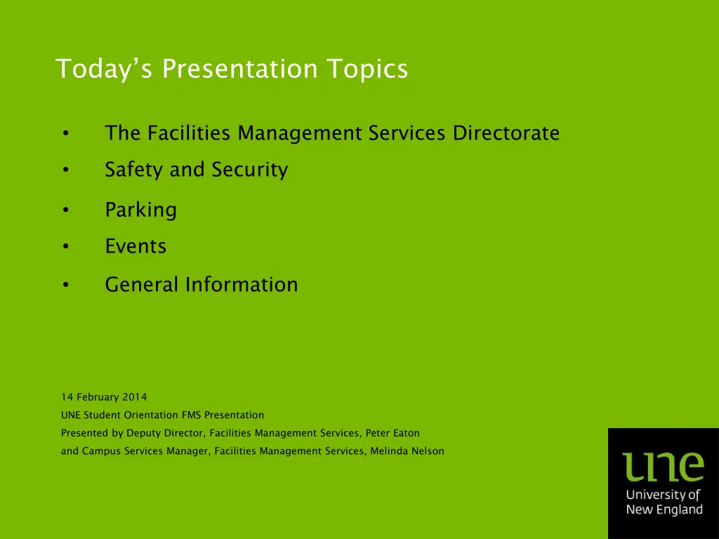 today s presentation topics