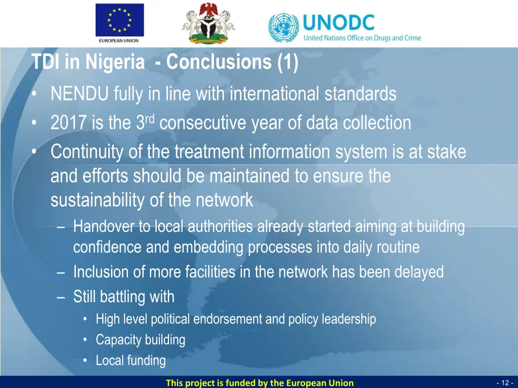 tdi in nigeria conclusions 1 nendu fully in line