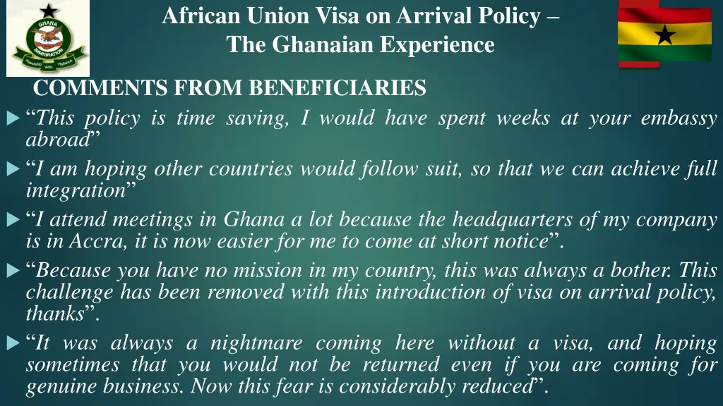 african union visa on arrival policy the ghanaian 11