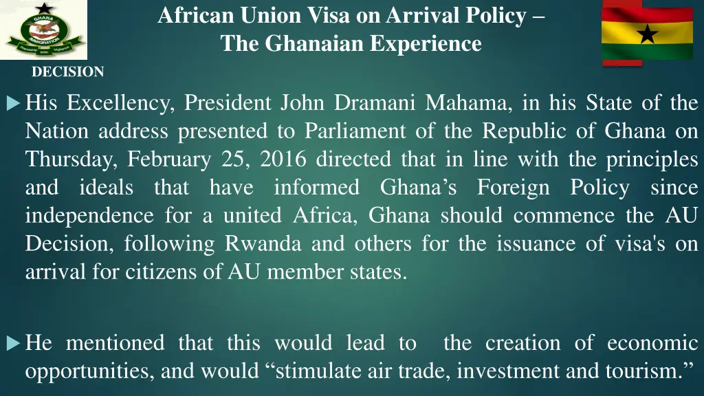 african union visa on arrival policy the ghanaian 4