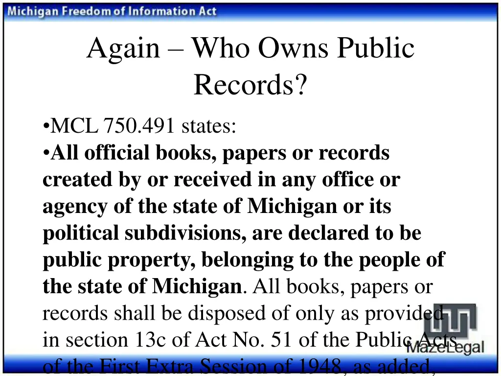 again who owns public records