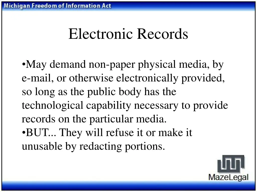 electronic records