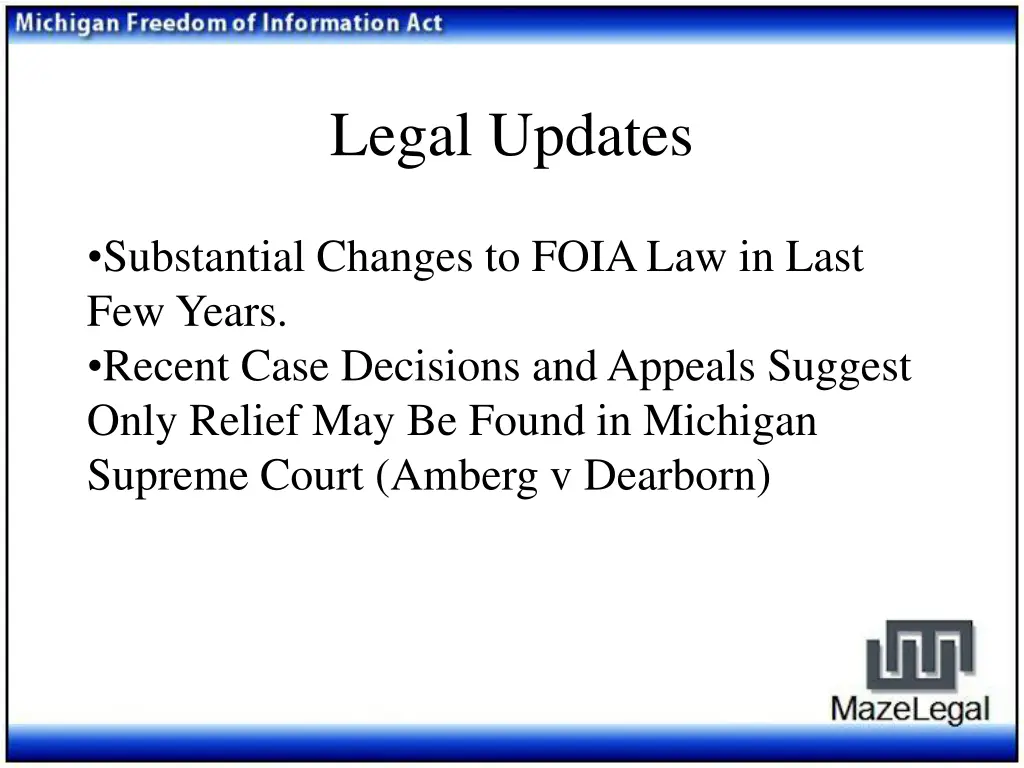 legal updates