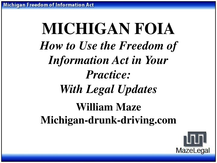 michigan foia how to use the freedom