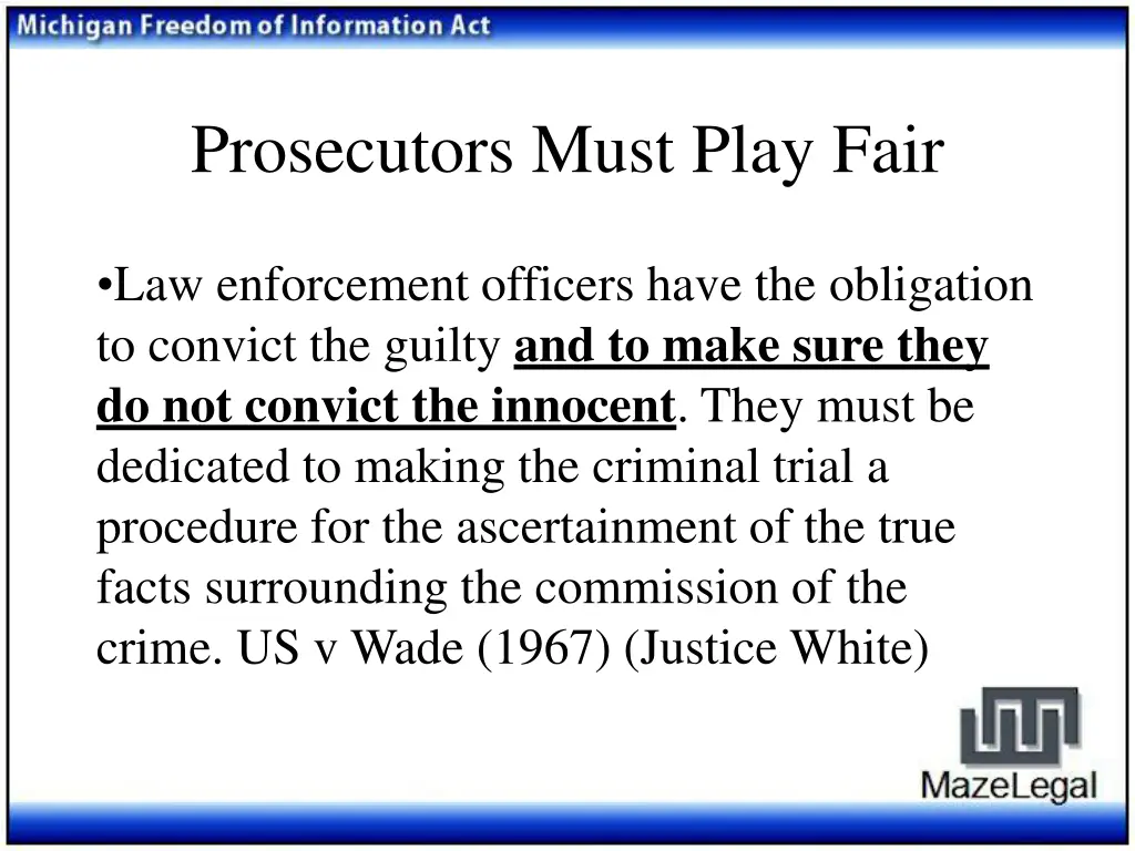 prosecutors must play fair