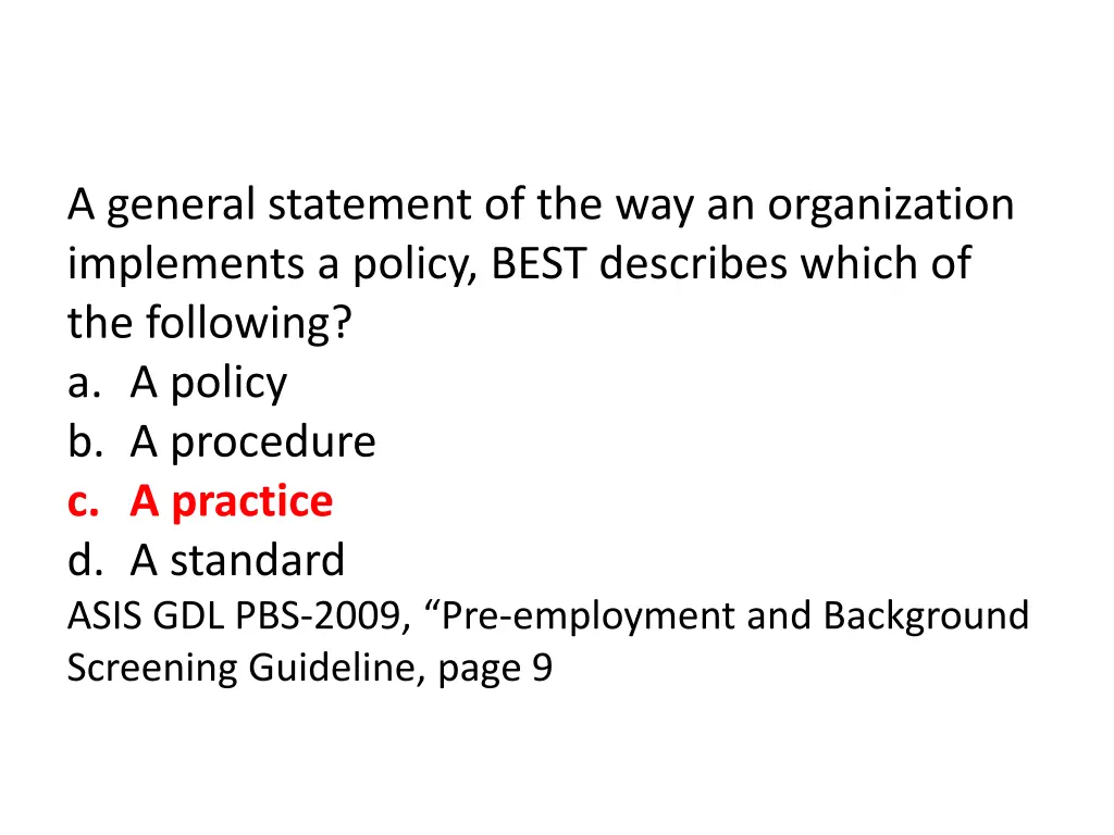 a general statement of the way an organization 1