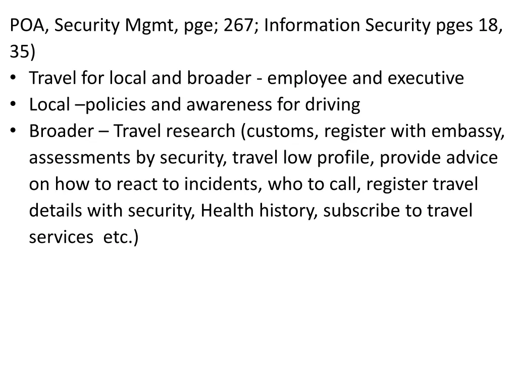 poa security mgmt pge 267 information security