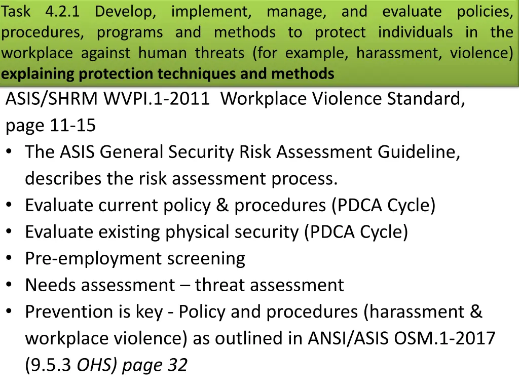 task 4 2 1 develop implement manage and evaluate