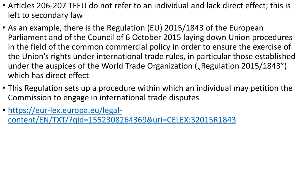 articles 206 207 tfeu do not refer