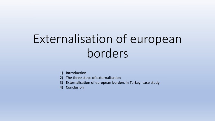 externalisation of european borders