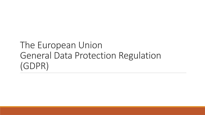 the european union general data protection