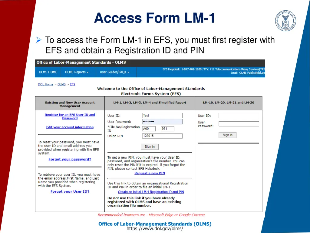 access form lm 1