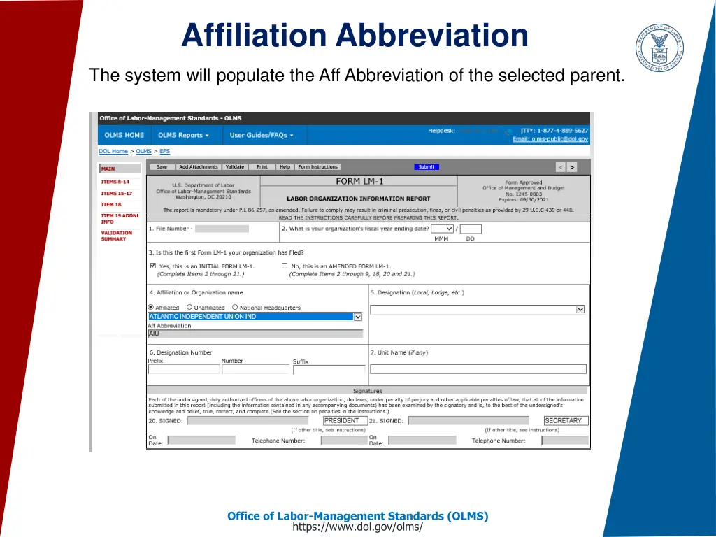 affiliation abbreviation