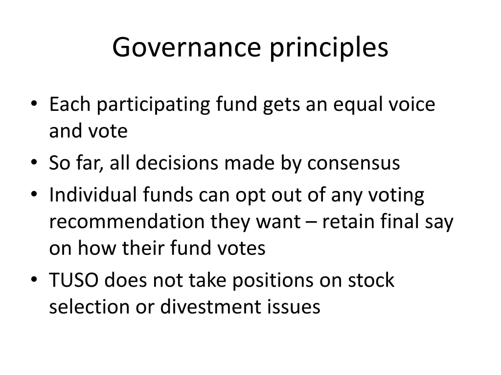 governance principles