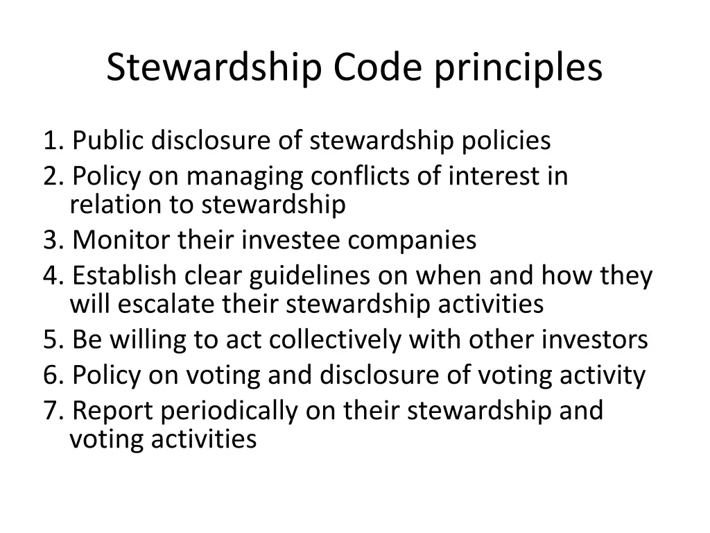 stewardship code principles