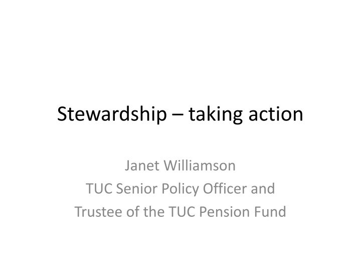 stewardship taking action