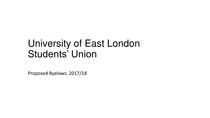 university of east london students union