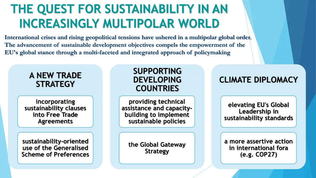 the quest for sustainability in an increasingly