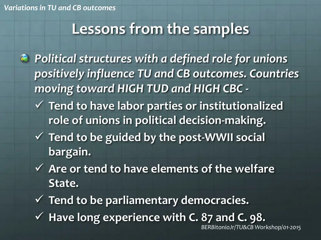 variations in tu and cb outcomes 4