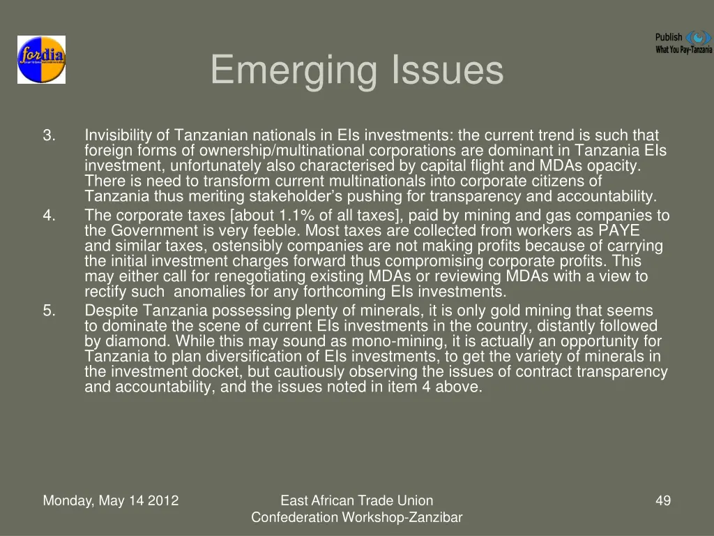 emerging issues 1