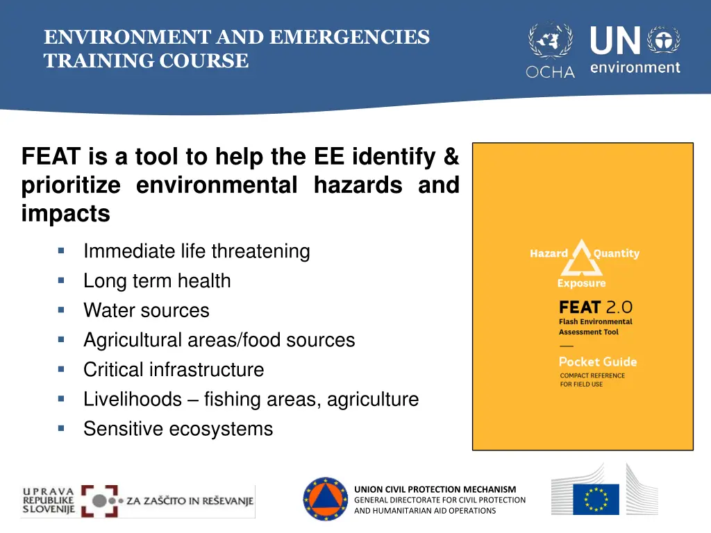 environment and emergencies training course 1