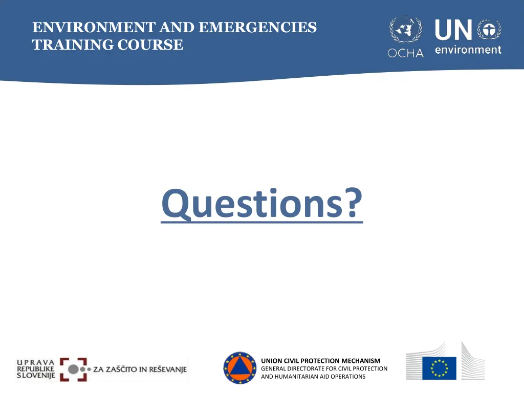 environment and emergencies training course 10