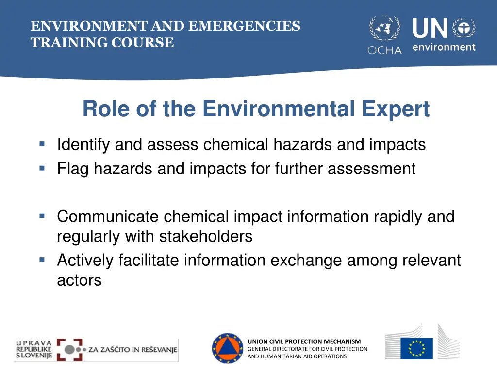 environment and emergencies training course 3