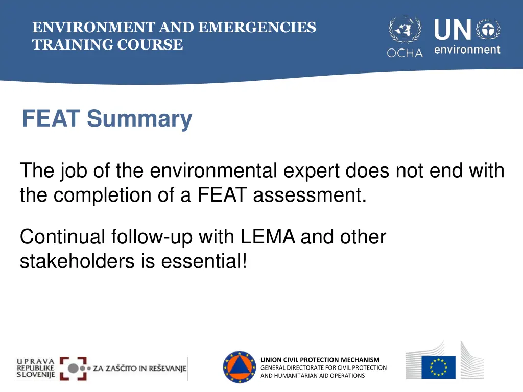 environment and emergencies training course 9