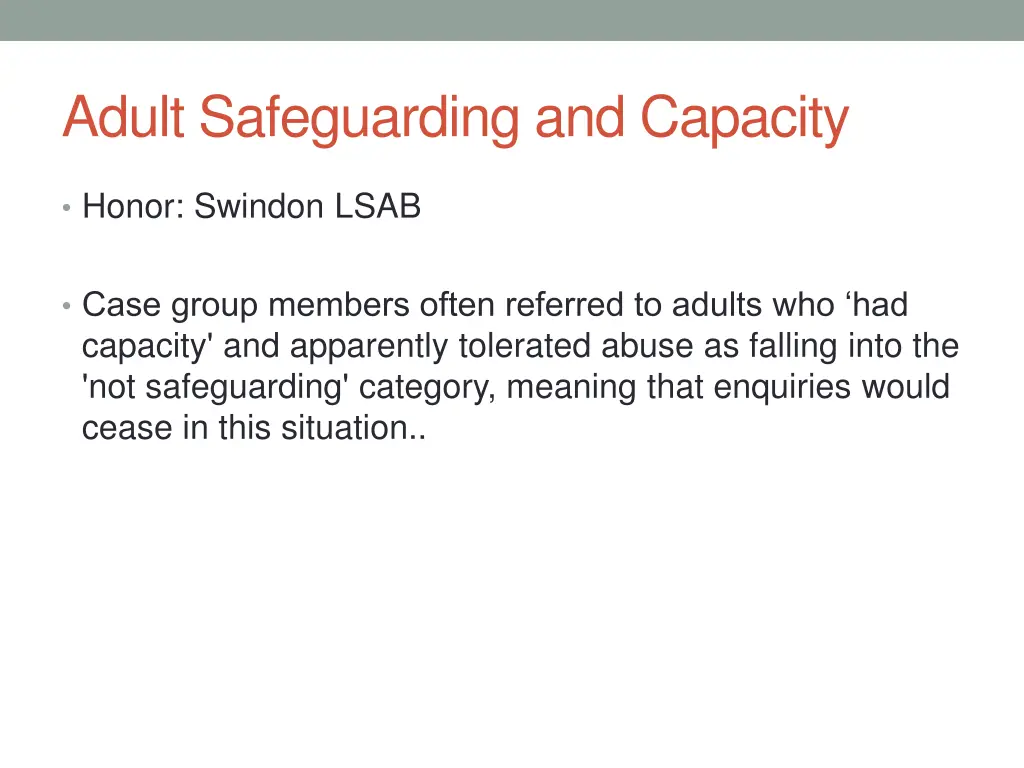 adult safeguarding and capacity