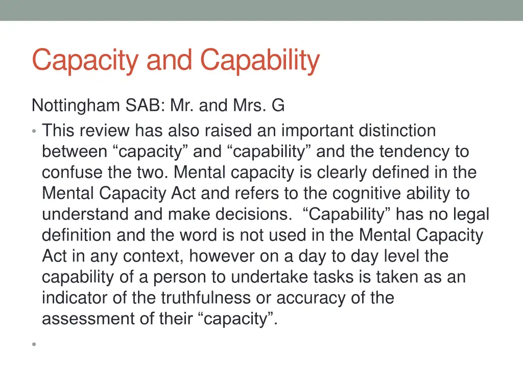 capacity and capability