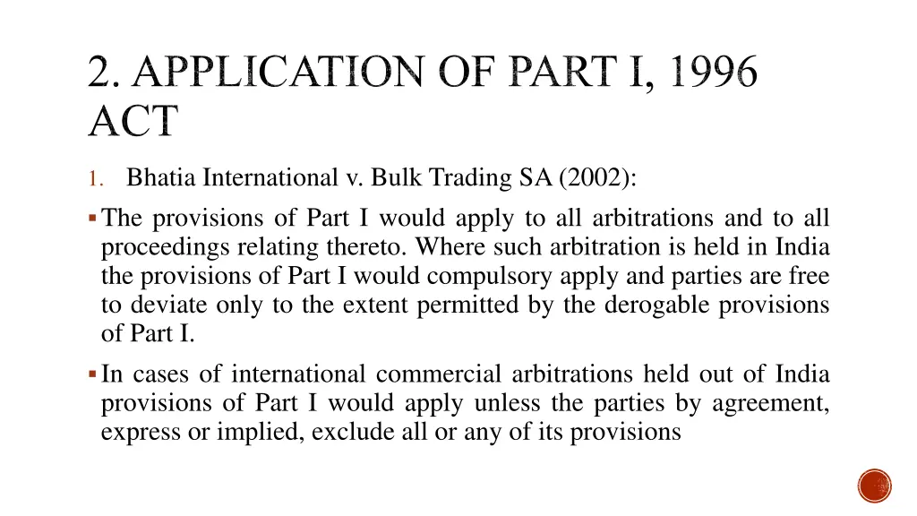 2 application of part i 1996 act