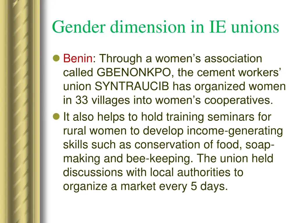 gender dimension in ie unions 6