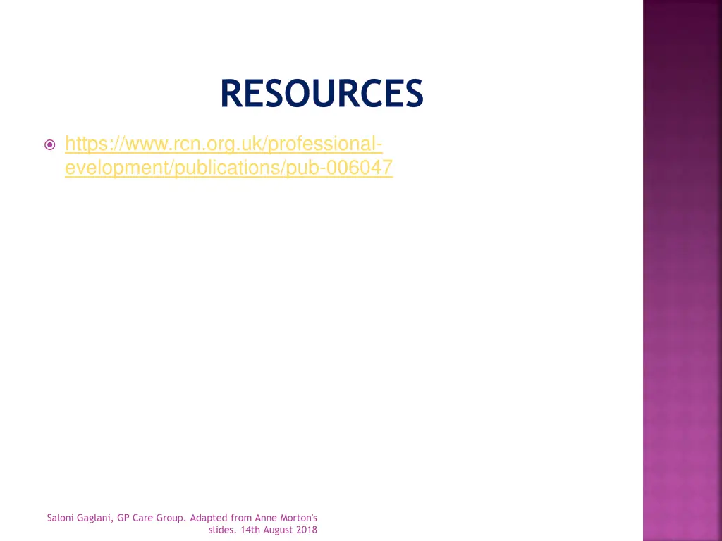 resources