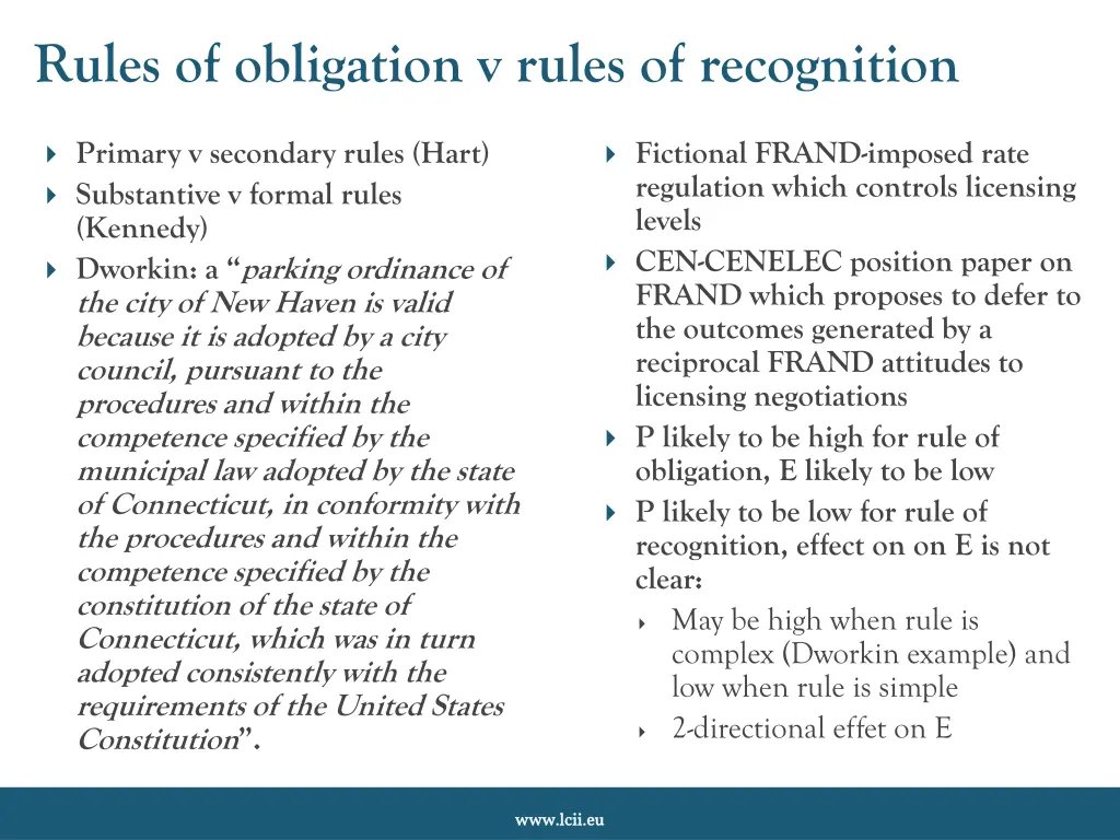 rules of obligation v rules of recognition