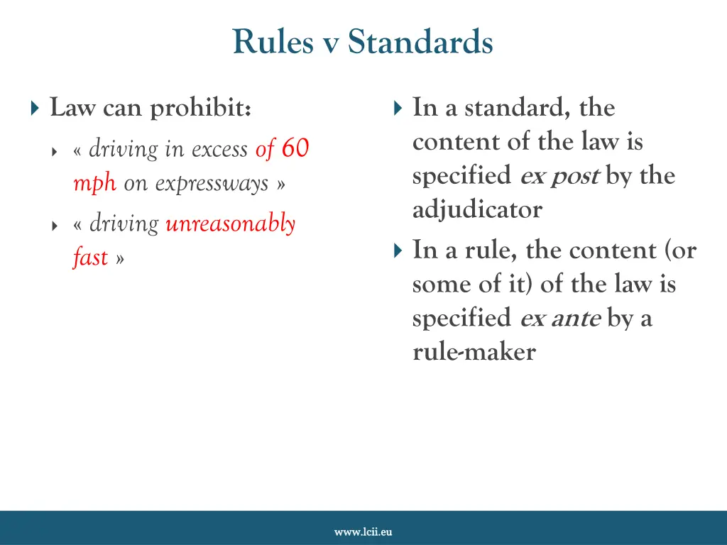 rules v standards