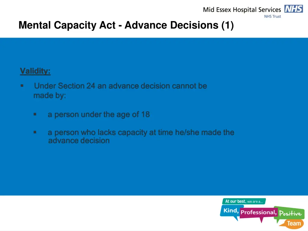 mental capacity act advance decisions 1