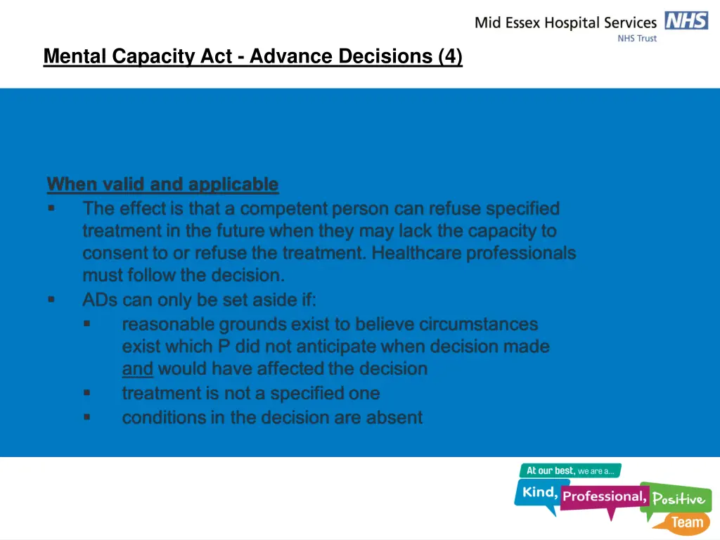 mental capacity act advance decisions 4