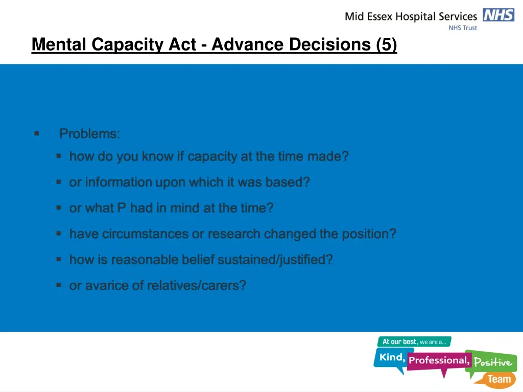 mental capacity act advance decisions 5