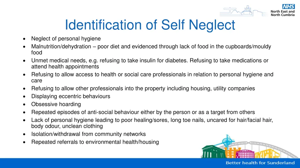 identification of self neglect neglect