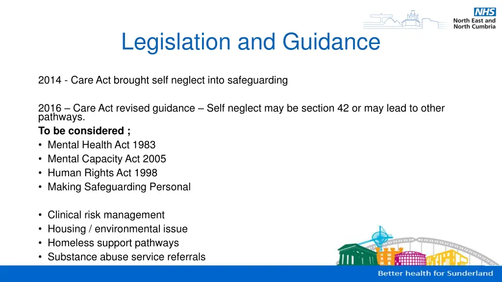 legislation and guidance