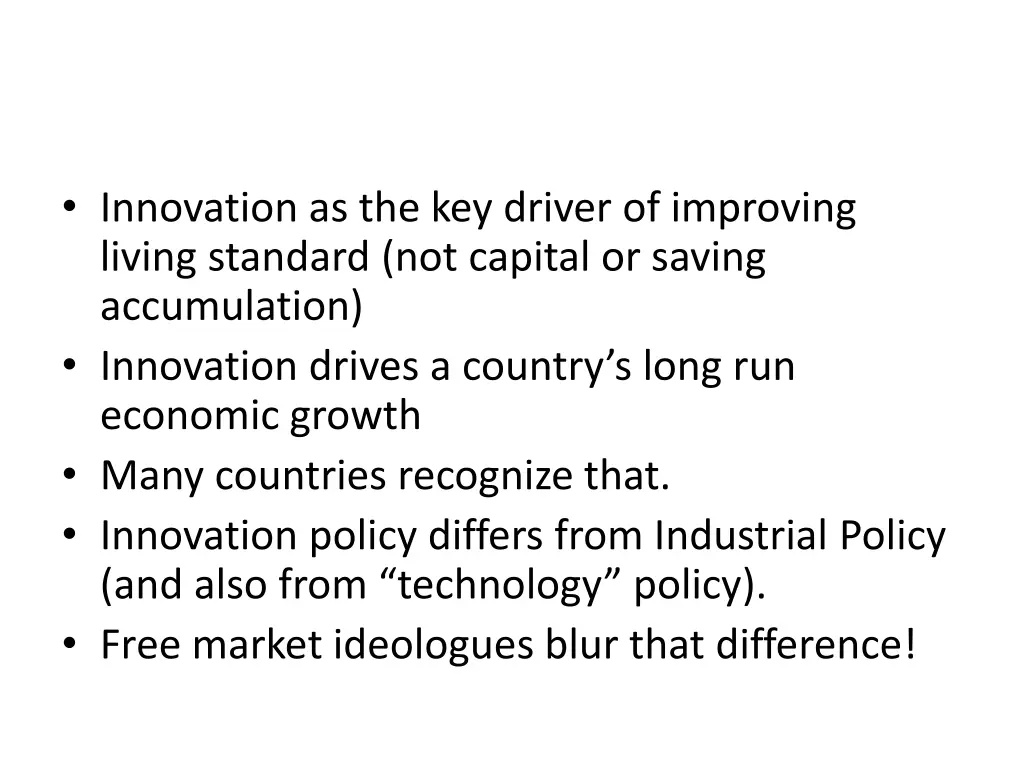 innovation as the key driver of improving living