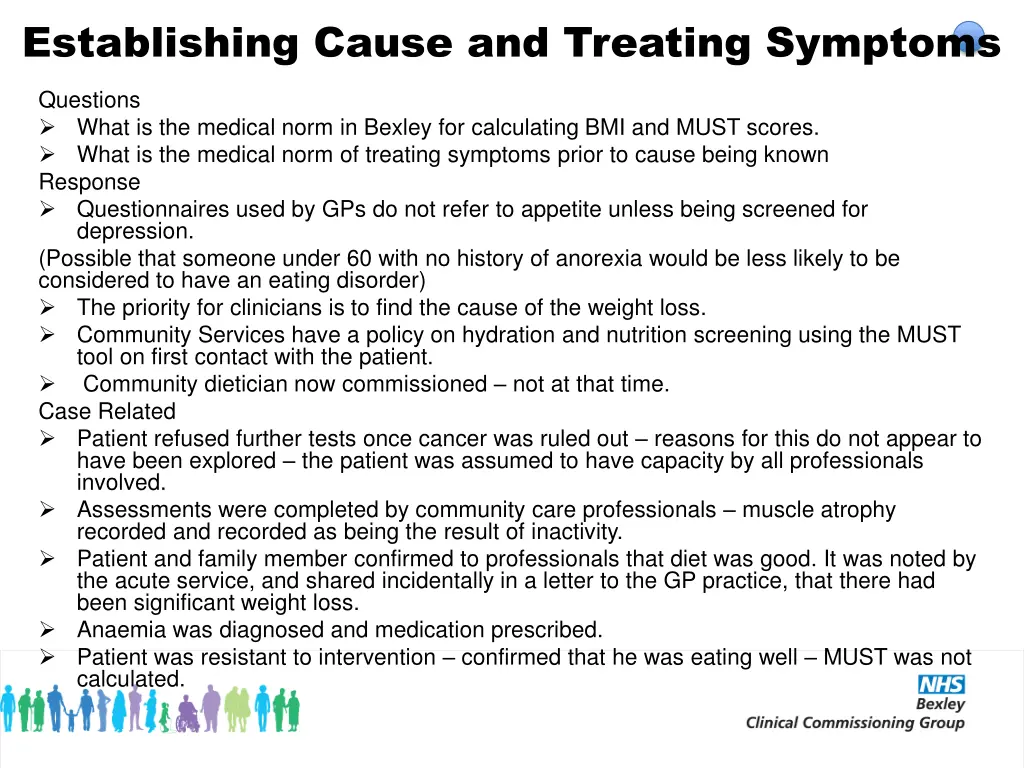 establishing cause and treating symptoms